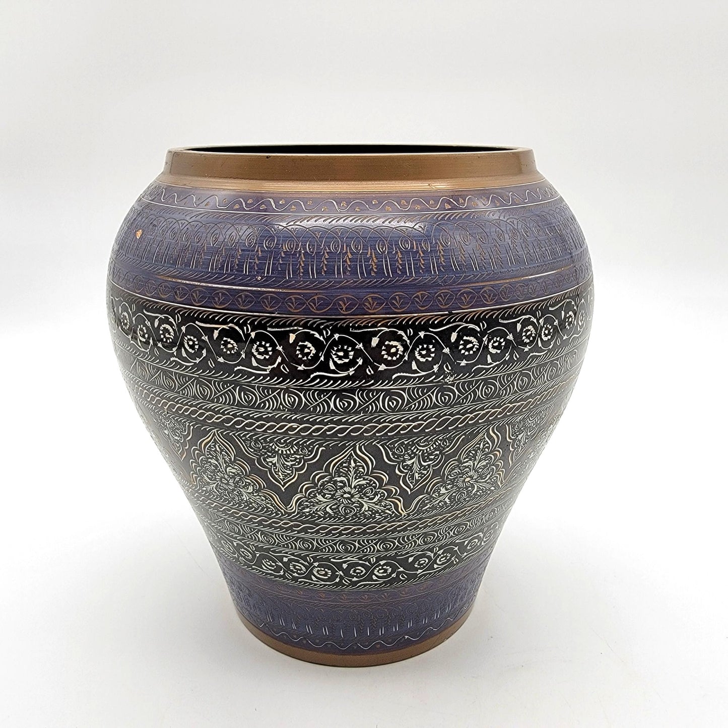 Vintage Middle Eastern Nakshiwork Lacquer Wood Vase