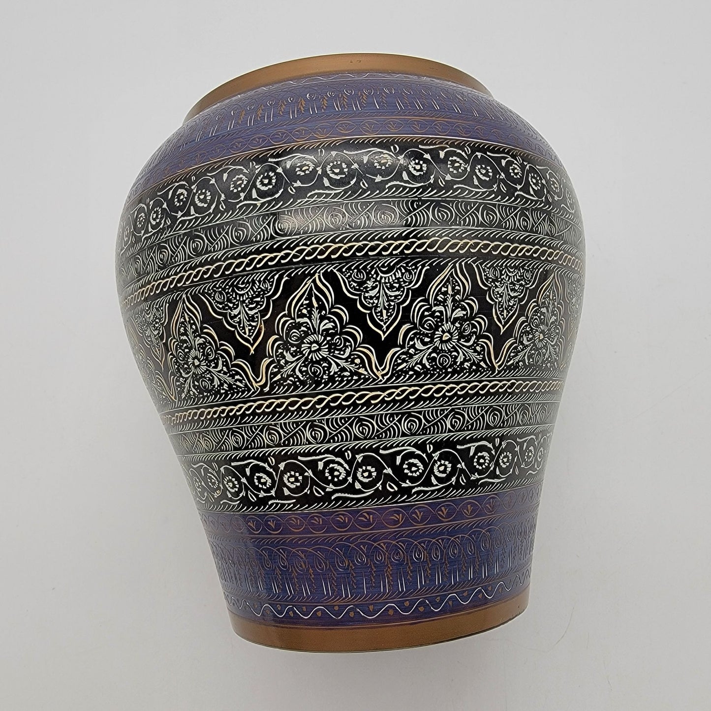 Vintage Middle Eastern Nakshiwork Lacquer Wood Vase