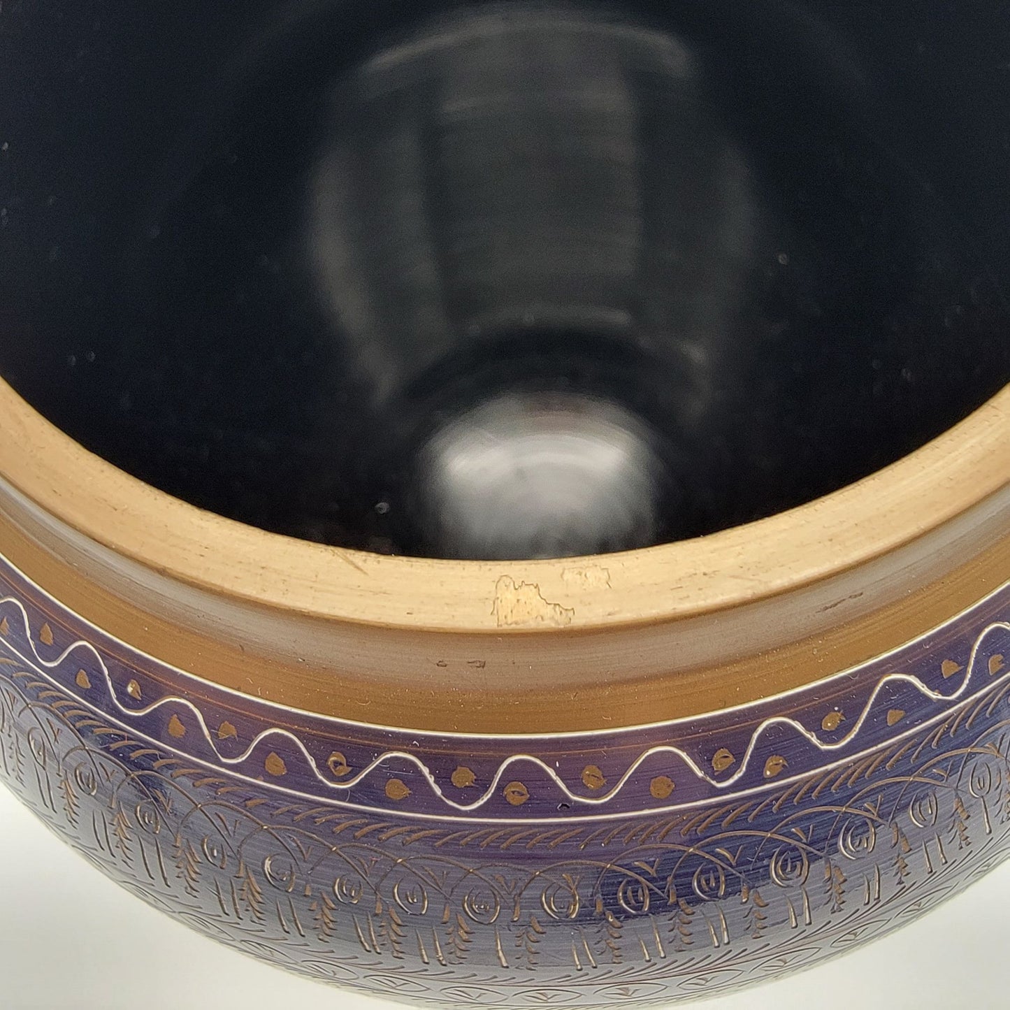 Vintage Middle Eastern Nakshiwork Lacquer Wood Vase