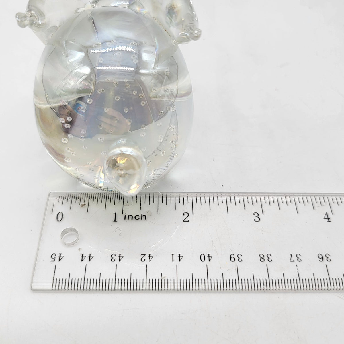 Vintage Pele Iridescent Glass Rabbit Figurine
