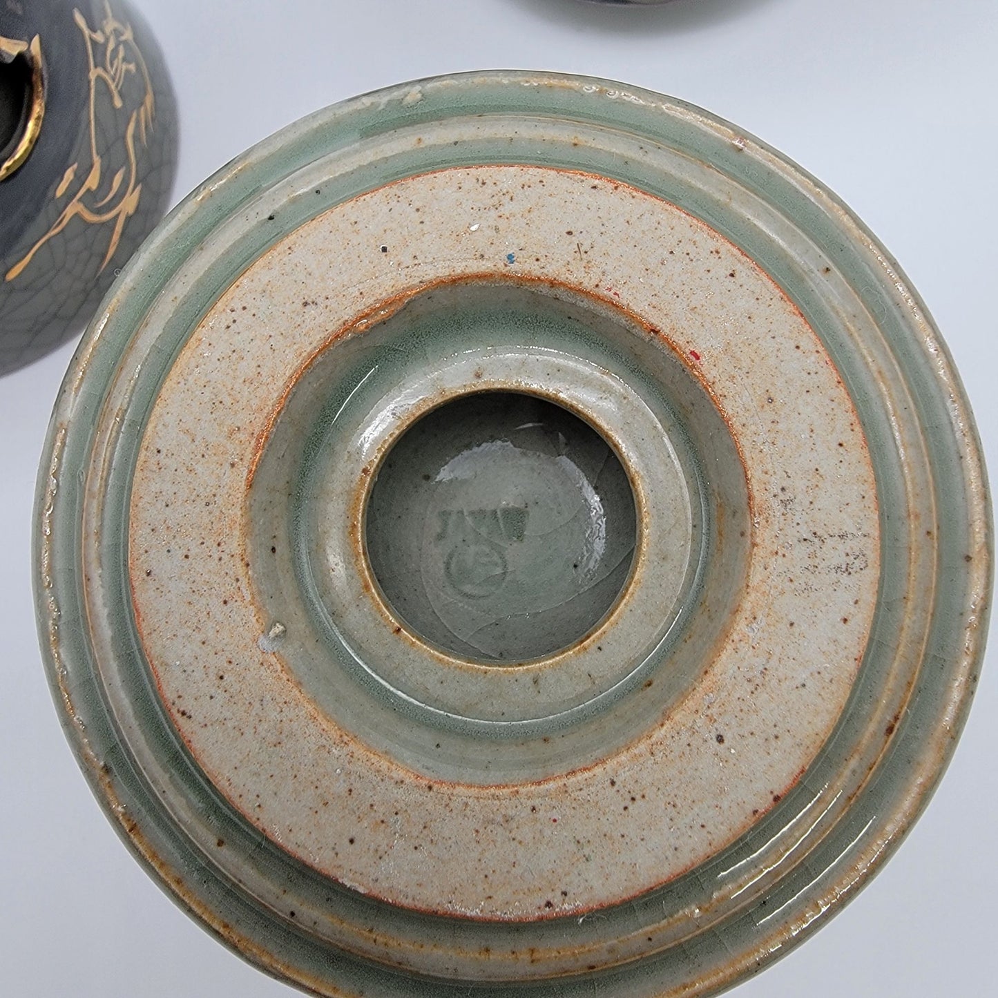 Vintage Somayaki Soma Ware Double Wall Tea Cups Set Of 5 Japanese Green Crackle