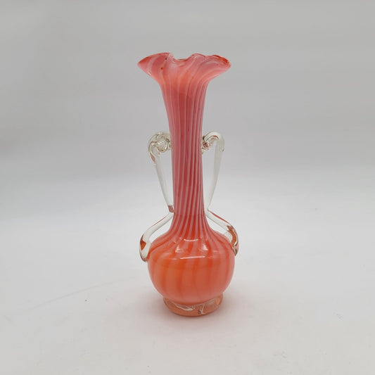 Vintage Stelvia Empoli Candy Stripe Glass Vase