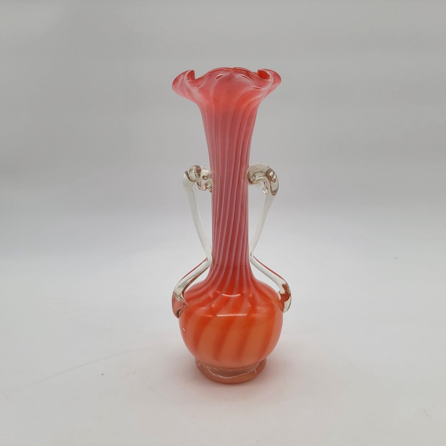 Vintage Stelvia Empoli Candy Stripe Glass Vase