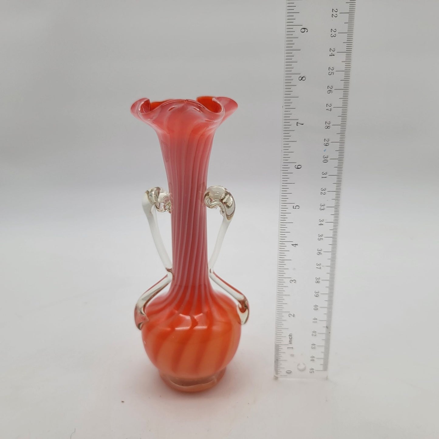 Vintage Stelvia Empoli Candy Stripe Glass Vase