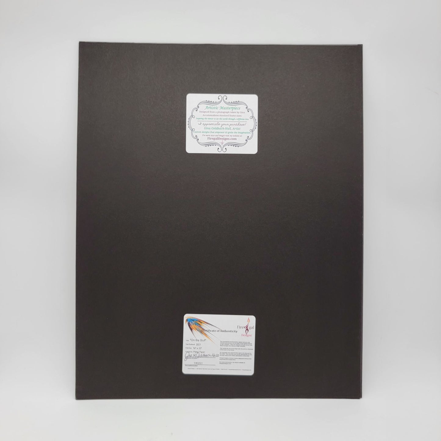 "On The Bluff" 16x20" Photograph Print By Gina Geldbach-Hall Firegal Designs COA