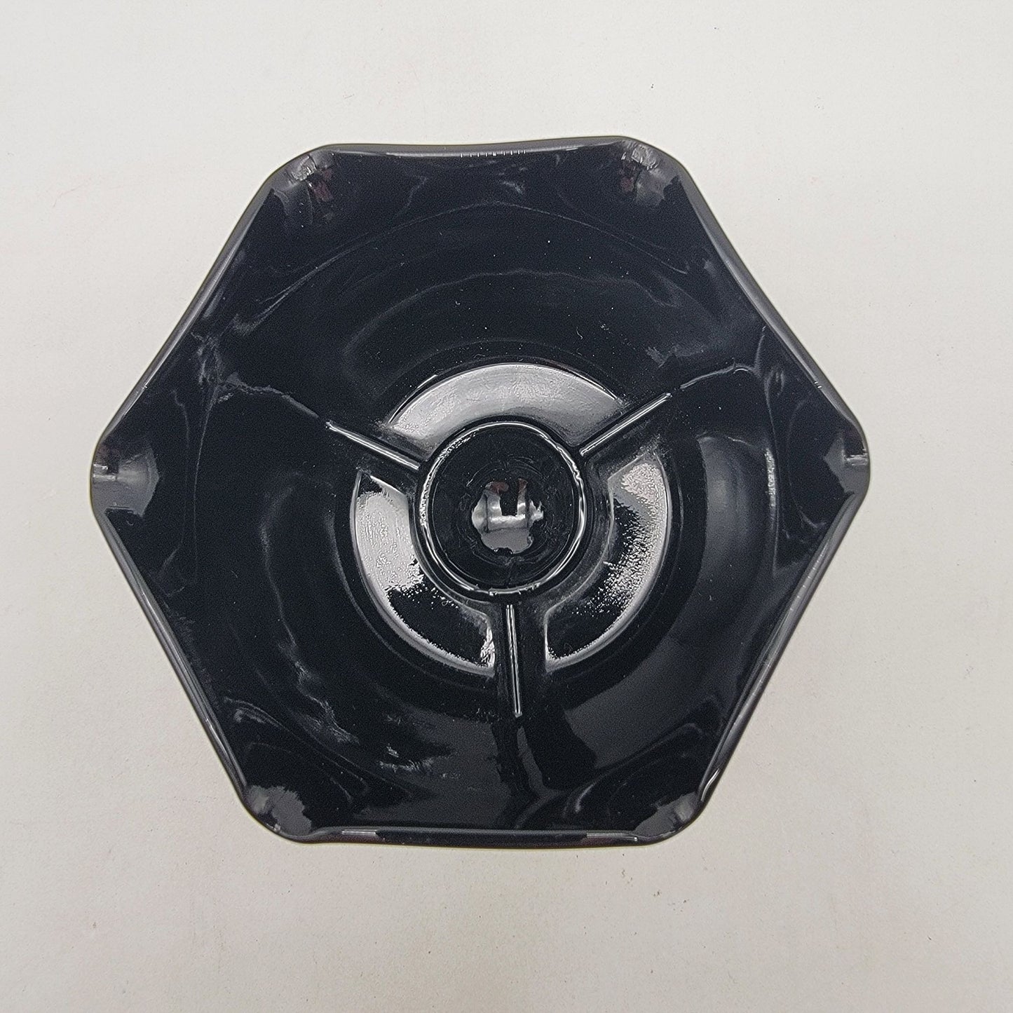 Vintage Indiana Glass Tiara Cameo Black Diamond Point Candle Holder