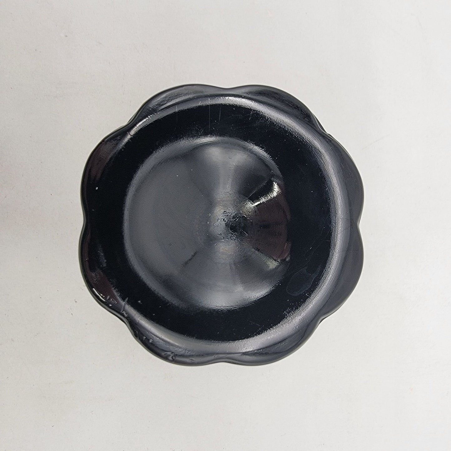 Vintage Indiana Glass Tiara Cameo Black Diamond Point Candle Holder