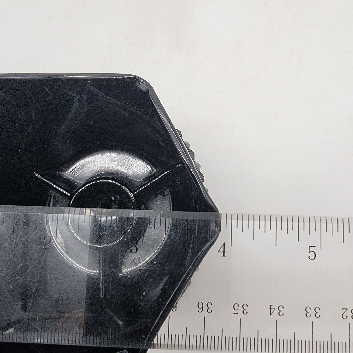 Vintage Indiana Glass Tiara Cameo Black Diamond Point Candle Holder