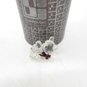 Vintage Swarovski Crystal Reclining Kris Bear Figurine With Box