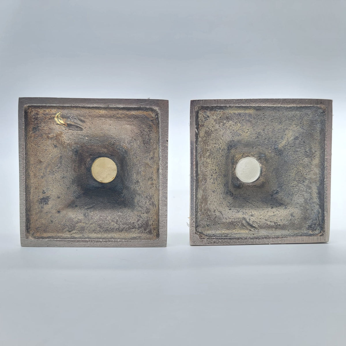 1960s Hollywood Regency Lucite and Metal Candlesticks Pair