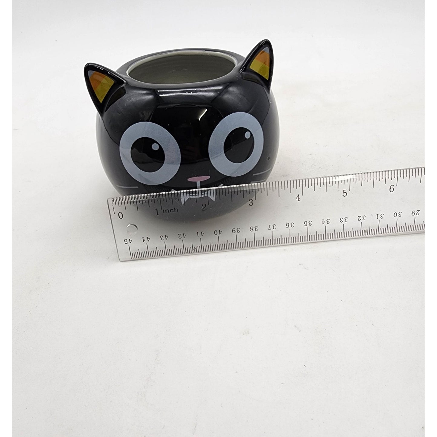 Black  Cat or Bat Planter Pot