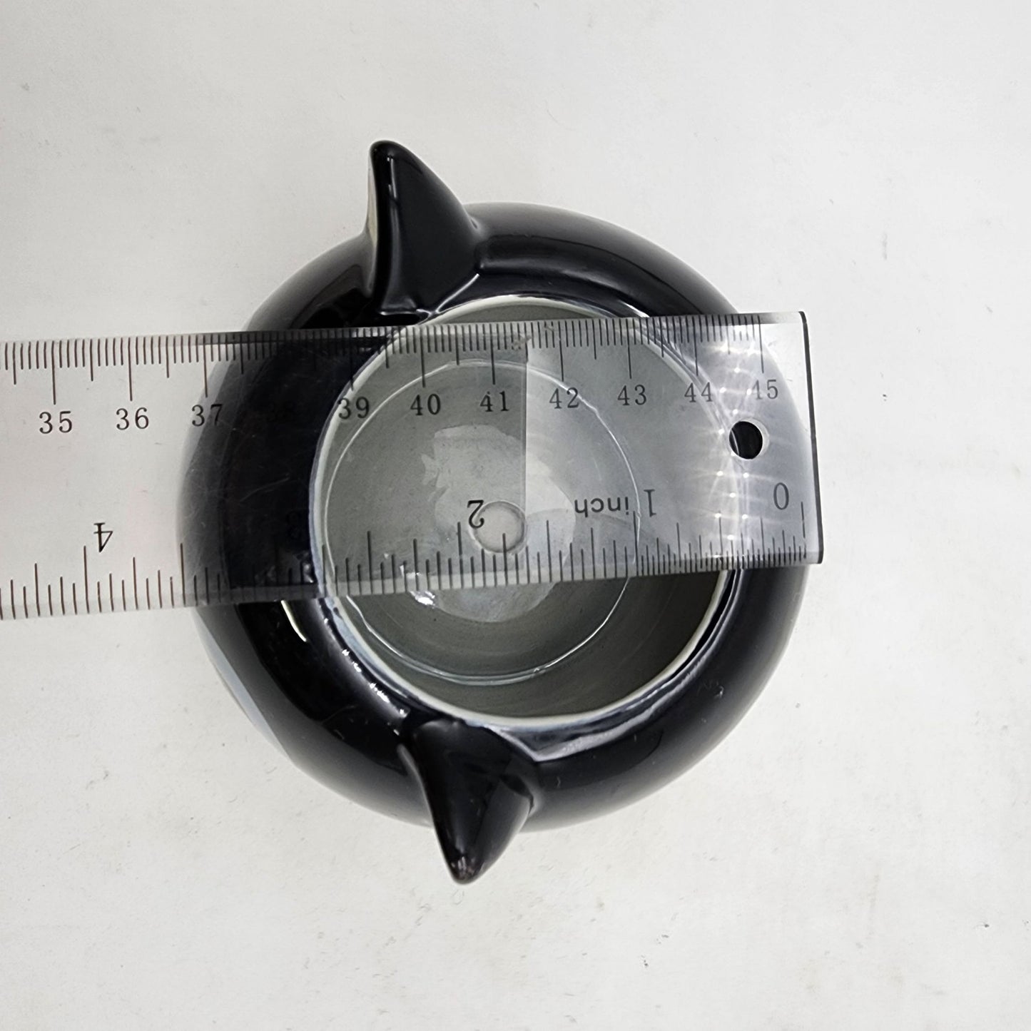 Black  Cat or Bat Planter Pot