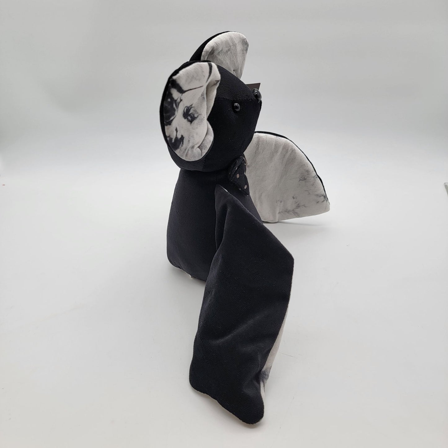 Hey Boo Black & White Bat Plush Toy