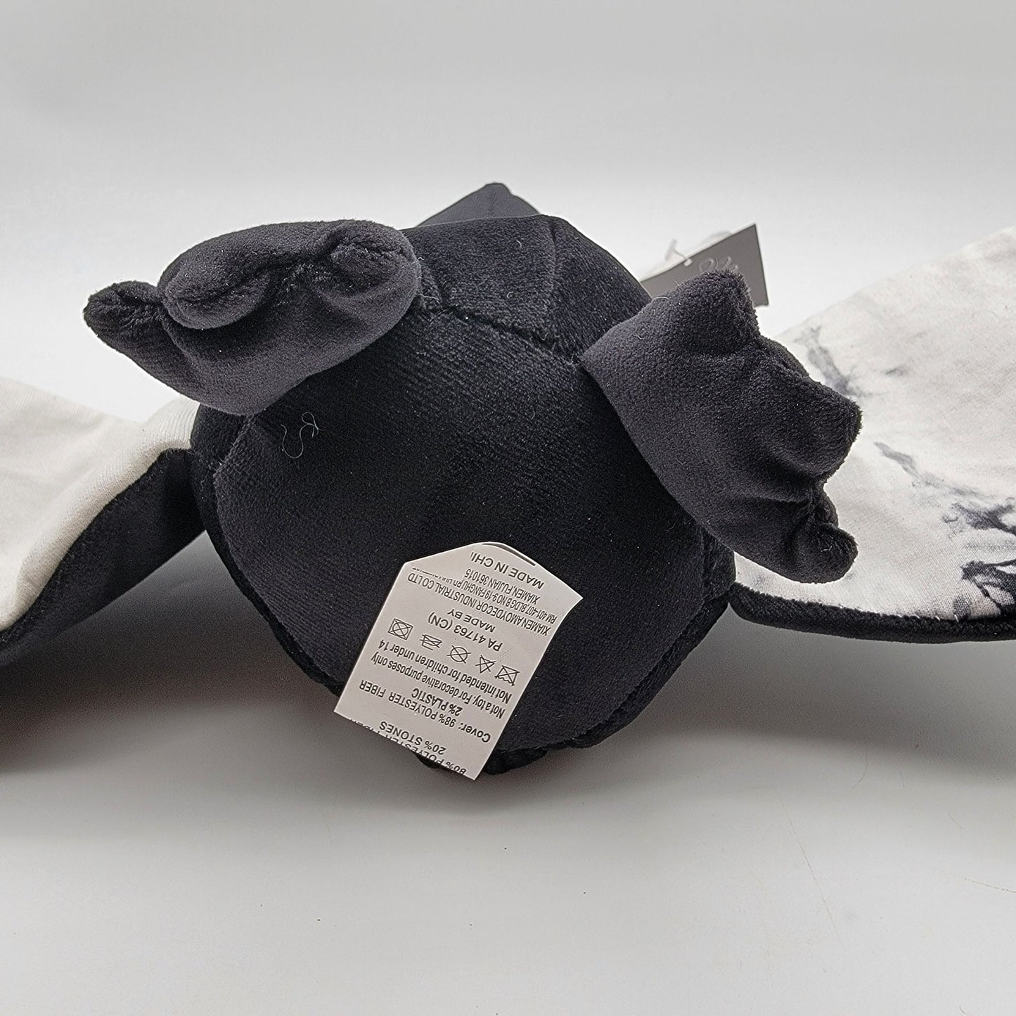 Hey Boo Black & White Bat Plush Toy