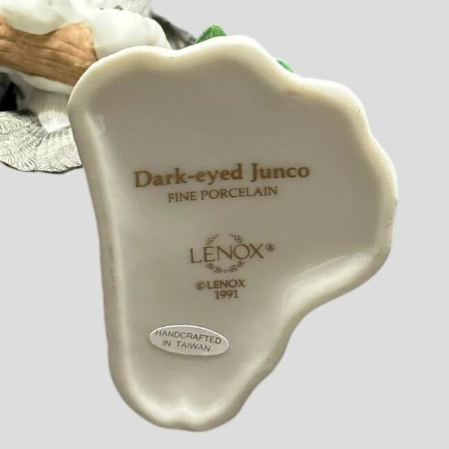 1991 Lenox Dark-Eyed Junco Bird Porcelain Figurine
