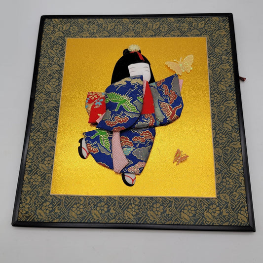 Vintage Japanese Kimono Doll Art