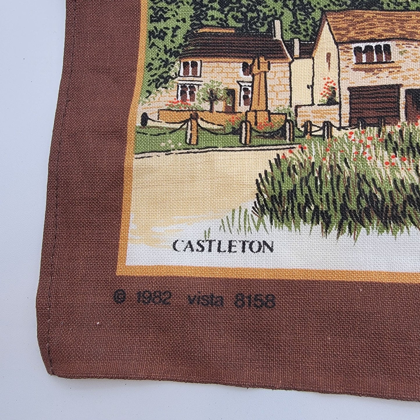 Pair of Vintage British Tea Towels - 1982 The Peak District  & 2000 Her Majesty Queen Elizabeth The Queen Mother