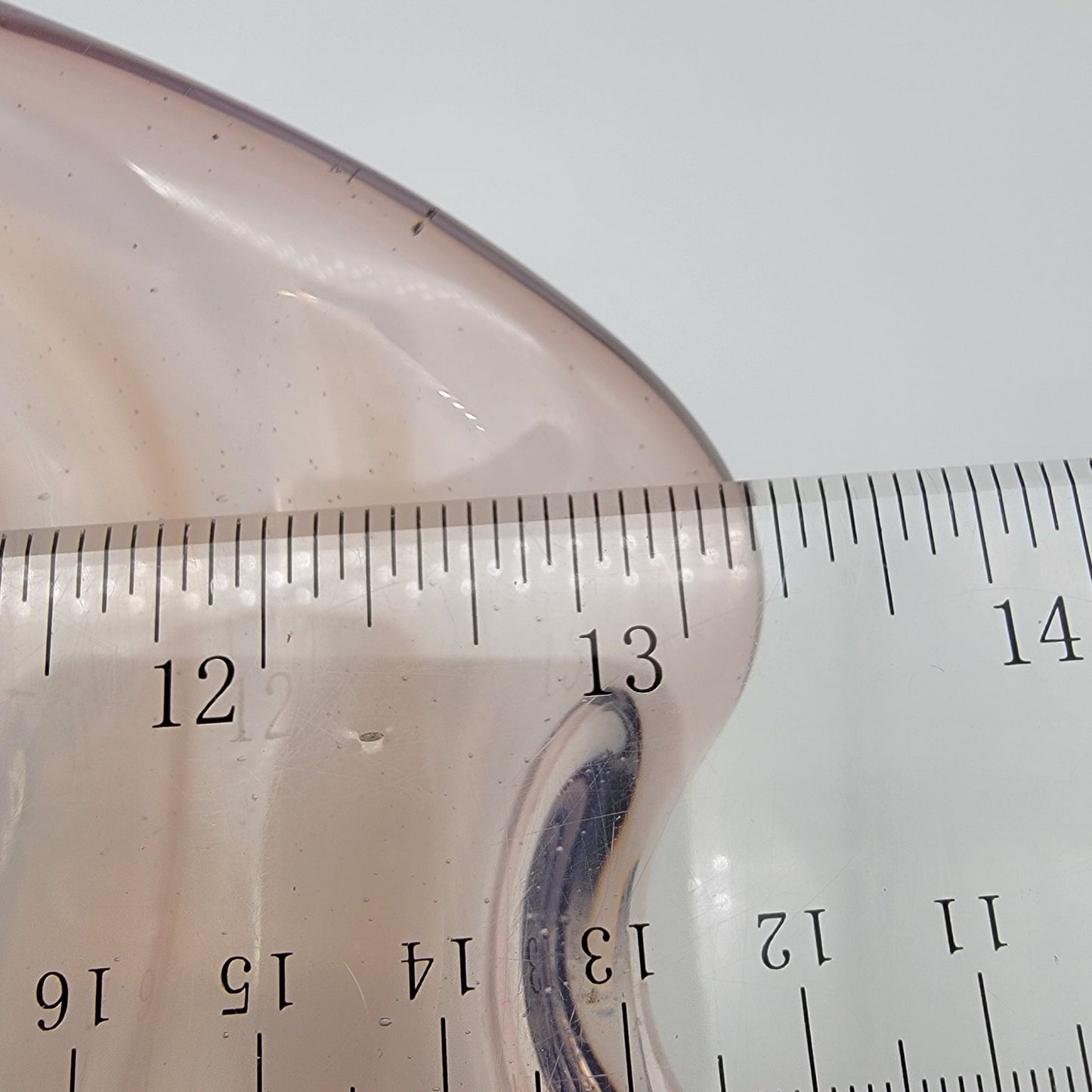 Large Cenedese Murano Glass Footed Console Bowl Pink Sommerso Swirl