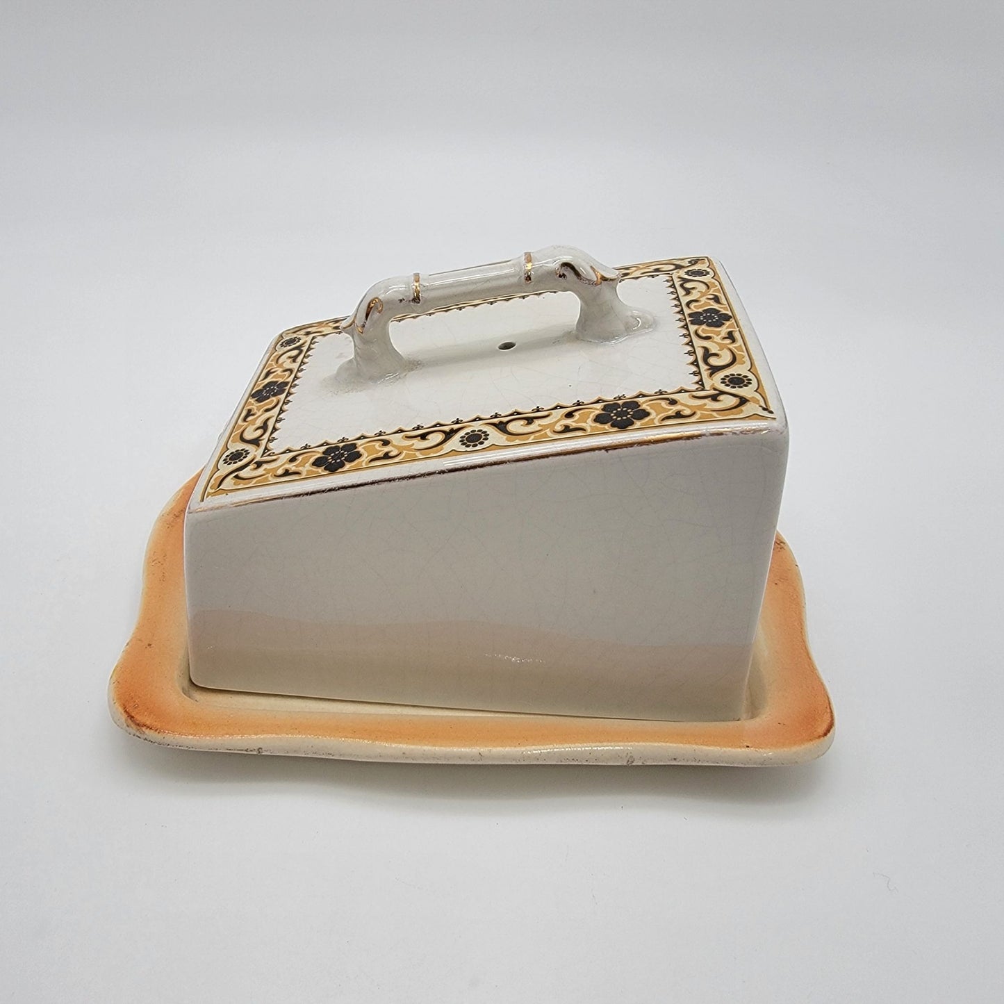 Antique Porcelain Cheese Keeper Dish