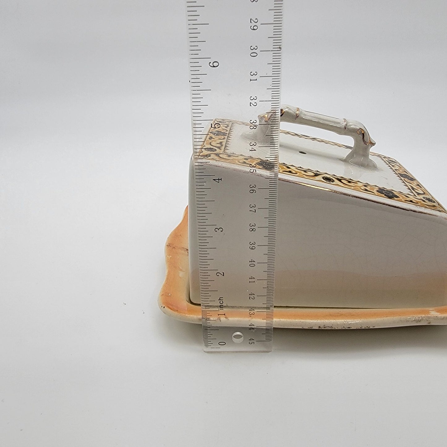 Antique Porcelain Cheese Keeper Dish