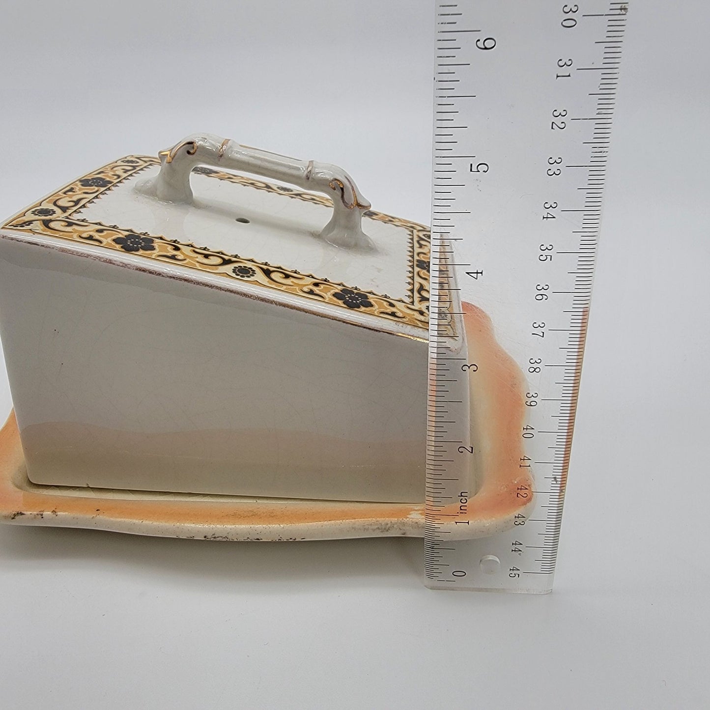 Antique Porcelain Cheese Keeper Dish