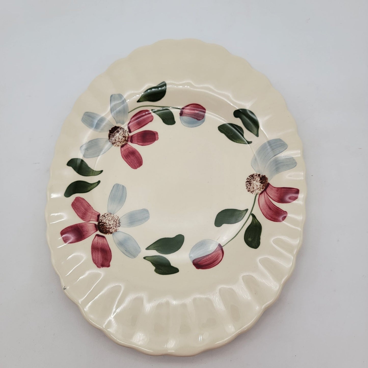 Blue Ridge Pottery Oval Serving Platter