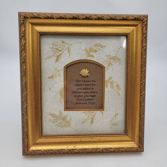 Gold Ornate Frame With Jeremiah 29:11 Quote 8" x 10" By Wildwood Artisans