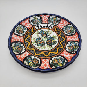 Puebla Talavera Arte Cruz Mexican Pottery Plate