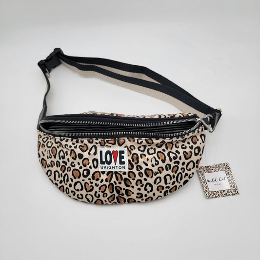 LOVE Brighton Wild Cat Belt Bag Leopard Print Designed By Britney Drumheller