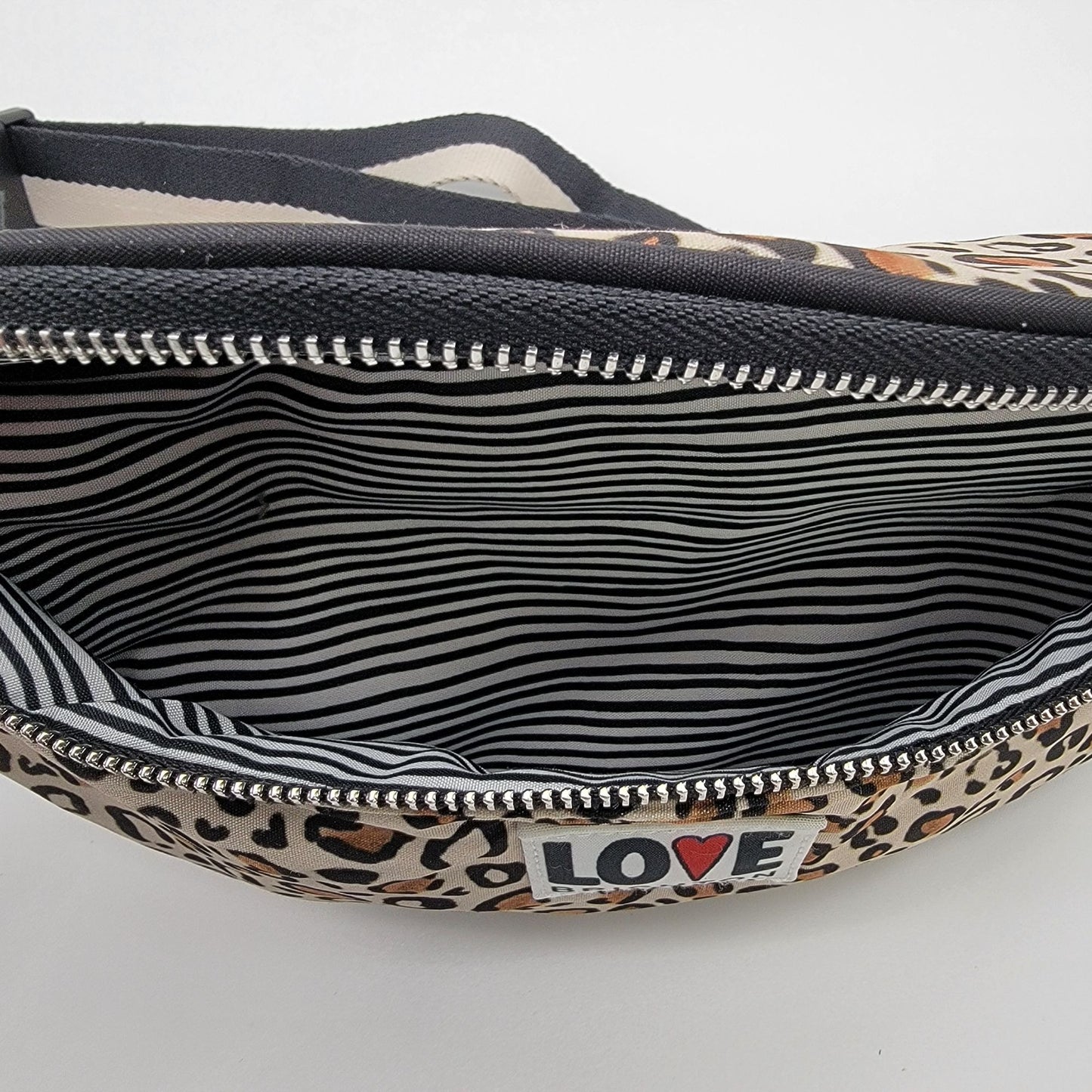 LOVE Brighton Wild Cat Belt Bag Leopard Print Designed By Britney Drumheller
