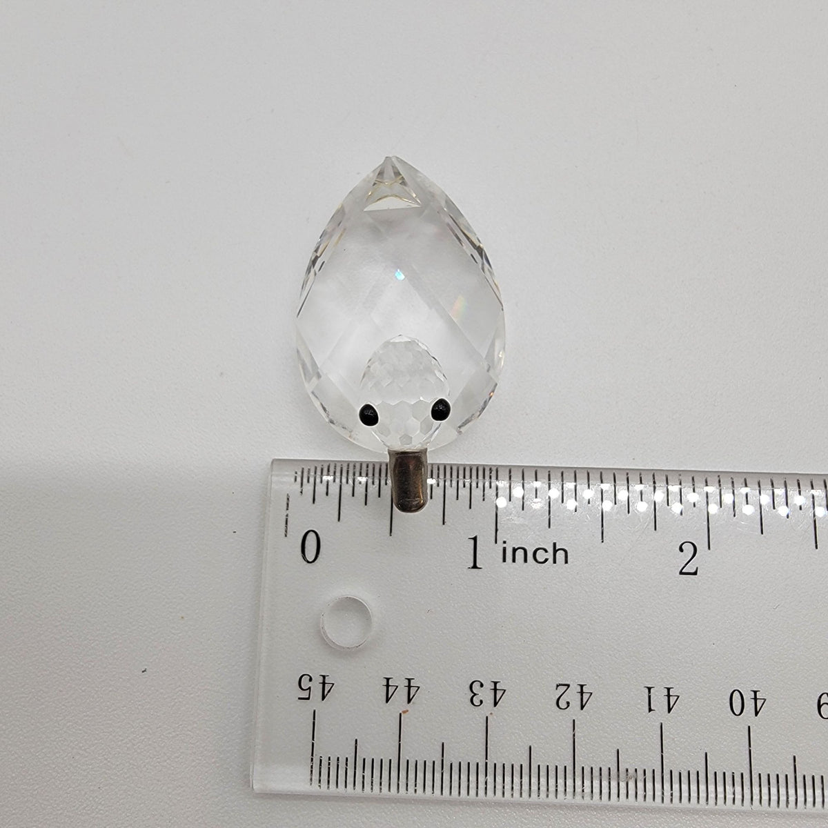 Vintage Swarovski Silver Crystal Mini Duck Figurine With Box