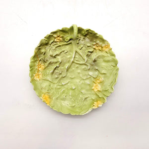 Antique Royal Bayreuth Cabbage Leaf Porcelain Nappy Dish As Found