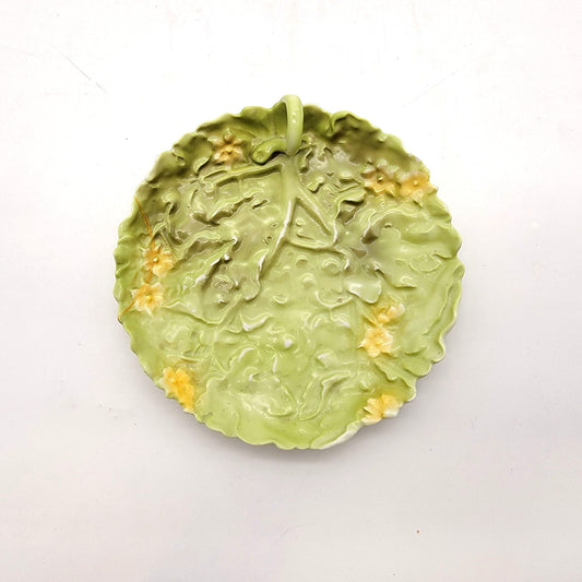 Antique Royal Bayreuth Cabbage Leaf Porcelain Nappy Dish As Found