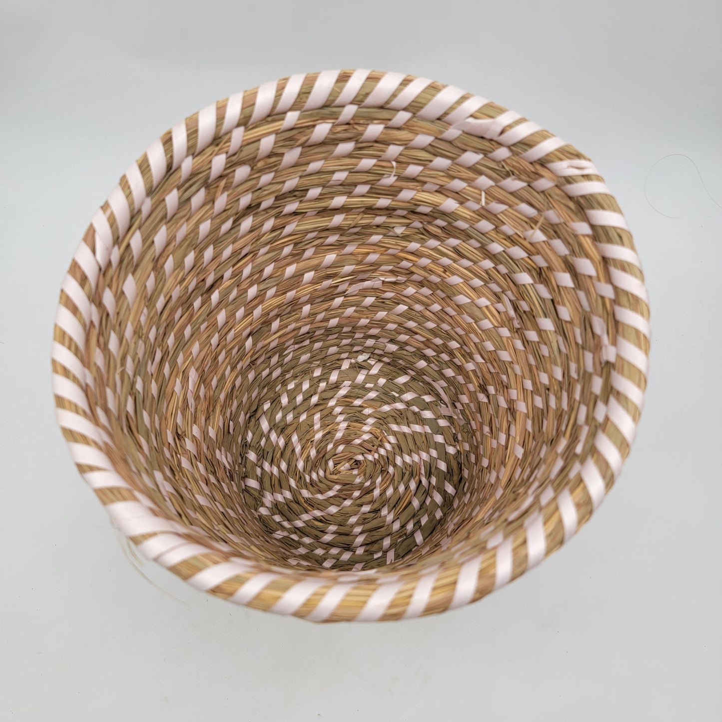 Handwoven Sweetgrass Lidded Decorative Waste Basket