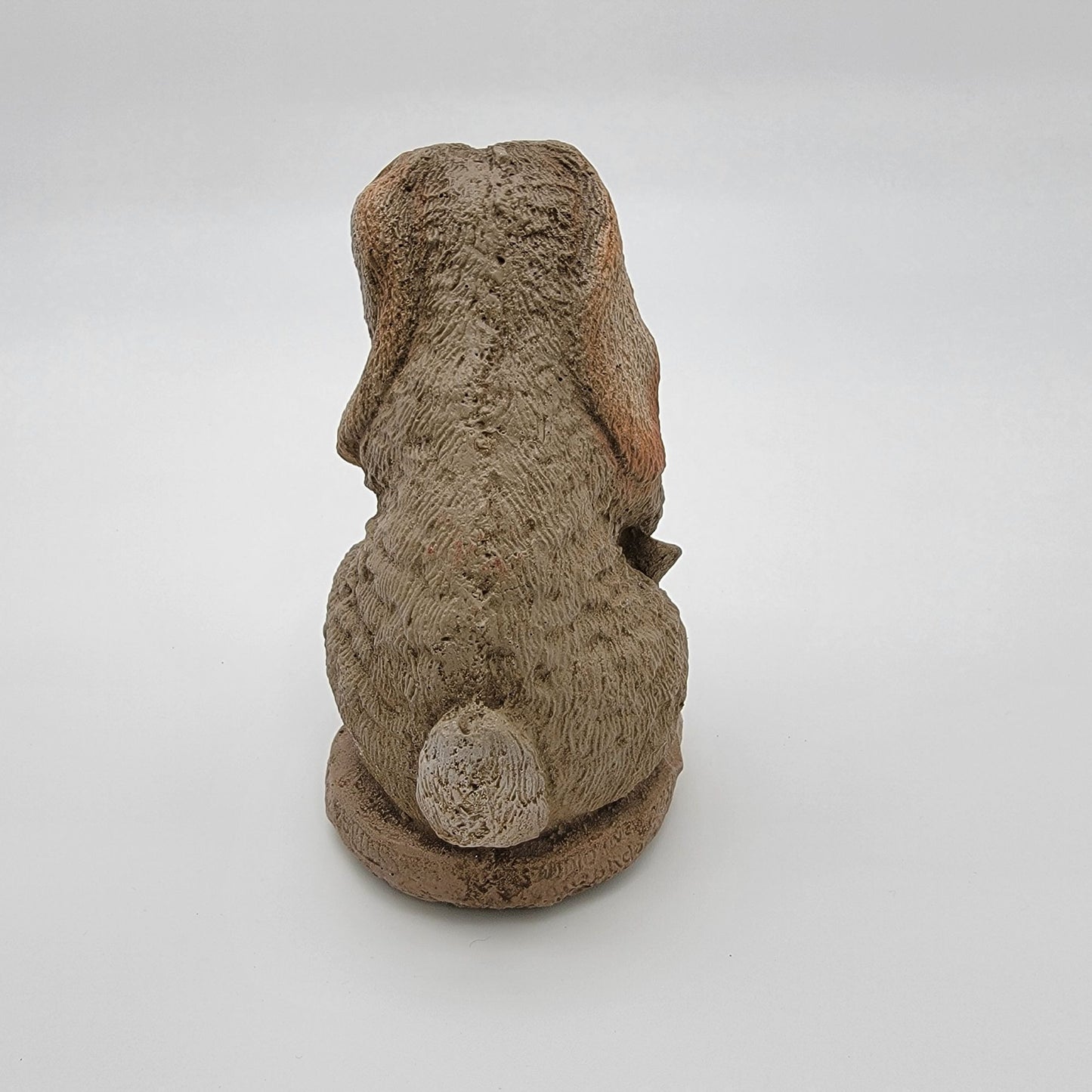 Henri Studio 1995 Cast Stone Bunny With Flower Sculpture Statue