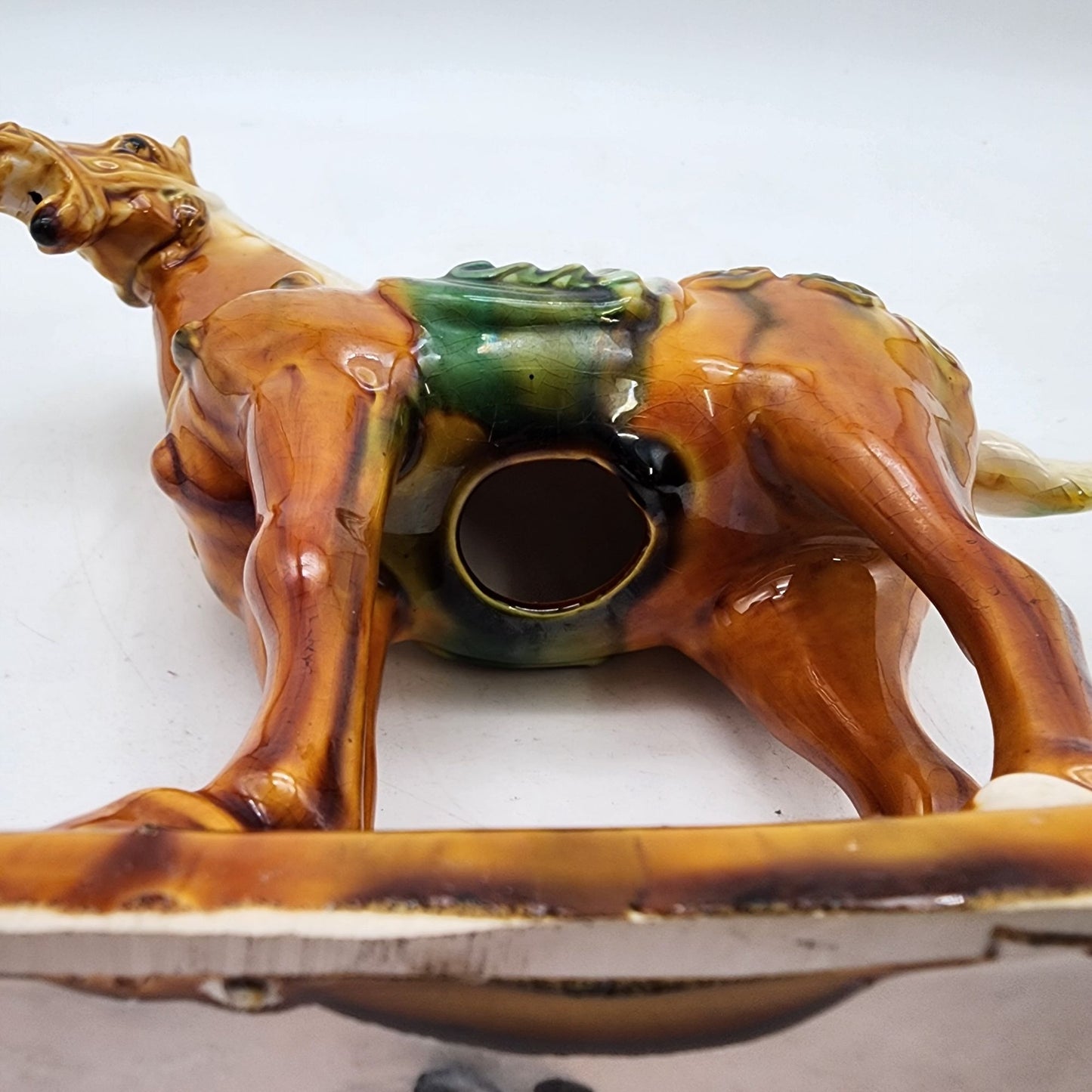 Vintage Chinese Tang Dynasty Style Ceramic Horse Figurine