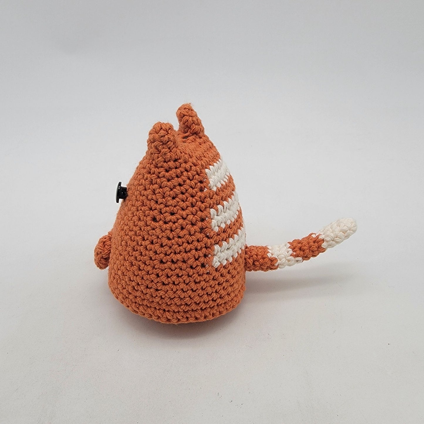 Hand Crocheted Dumping Kitty Orange Cat Plush