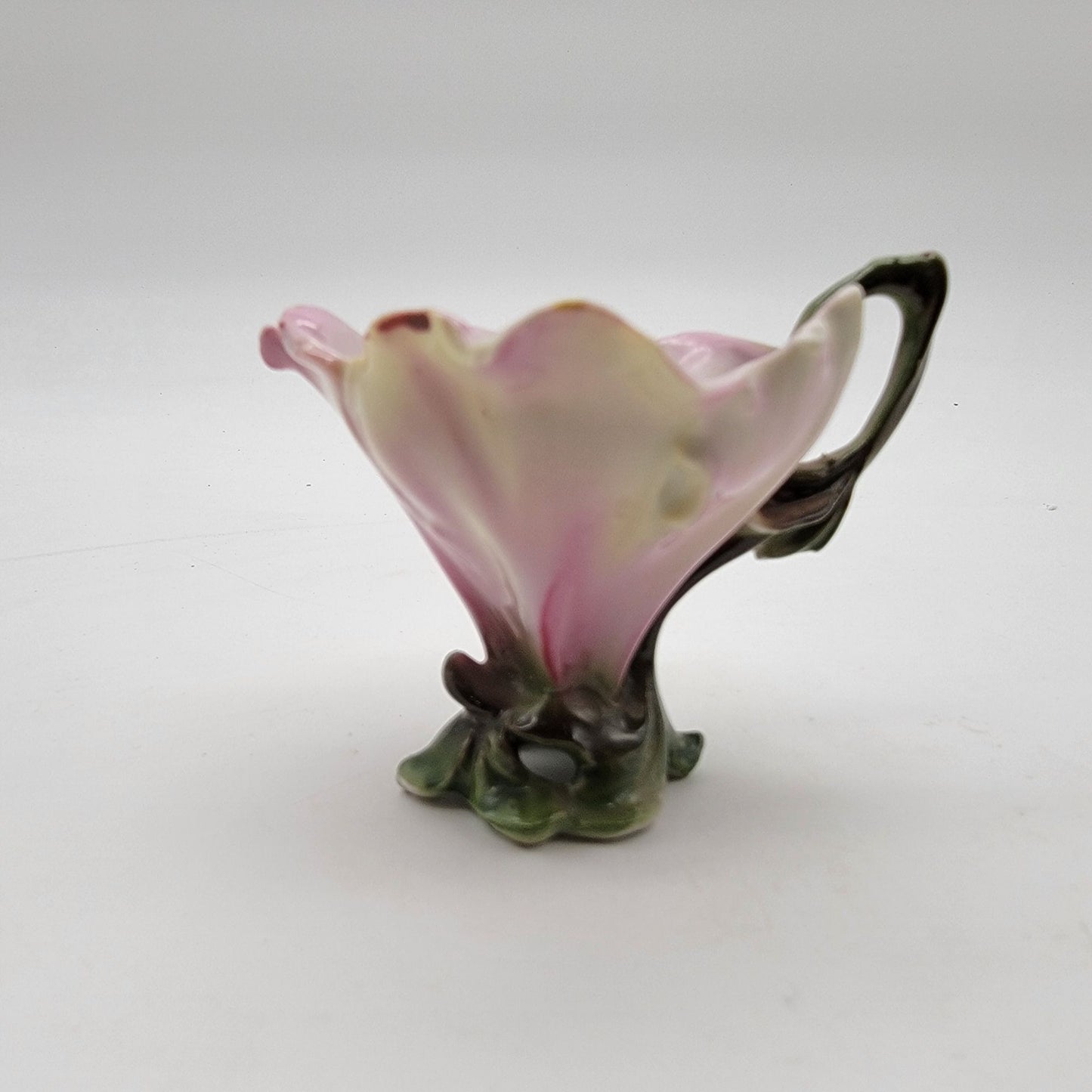 Vintage Franz Porcelain Pink Flower Tea Cup & Saucer