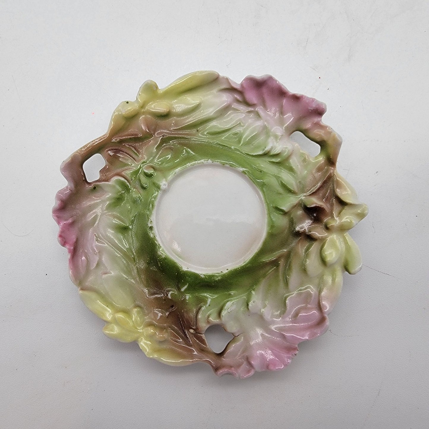 Vintage Franz Porcelain Pink Flower Tea Cup & Saucer