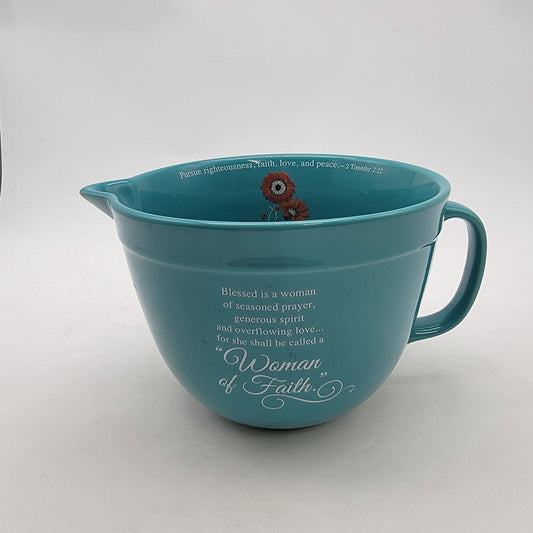 Abbey Gift "Woman Of Faith" Mixing Bowl With Handle & Scripture Verse