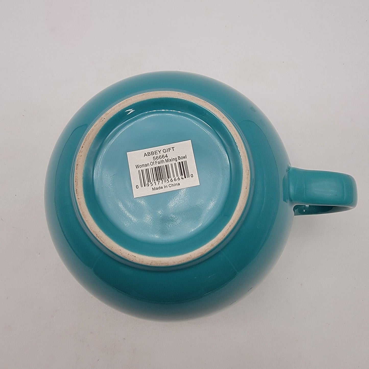 Abbey Gift "Woman Of Faith" Mixing Bowl With Handle & Scripture Verse