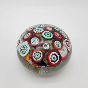 Vintage Murano Millefiori Art Glass Paperweight
