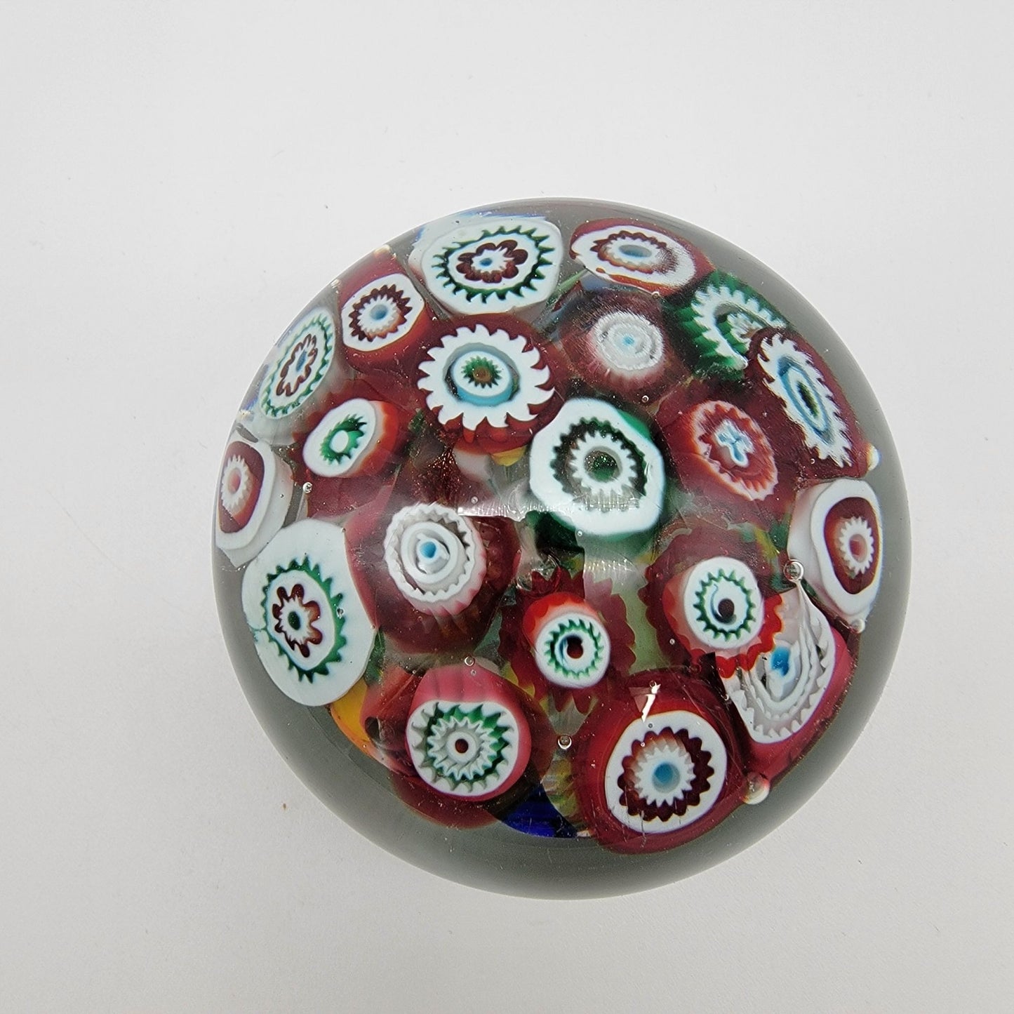 Vintage Murano Millefiori Art Glass Paperweight