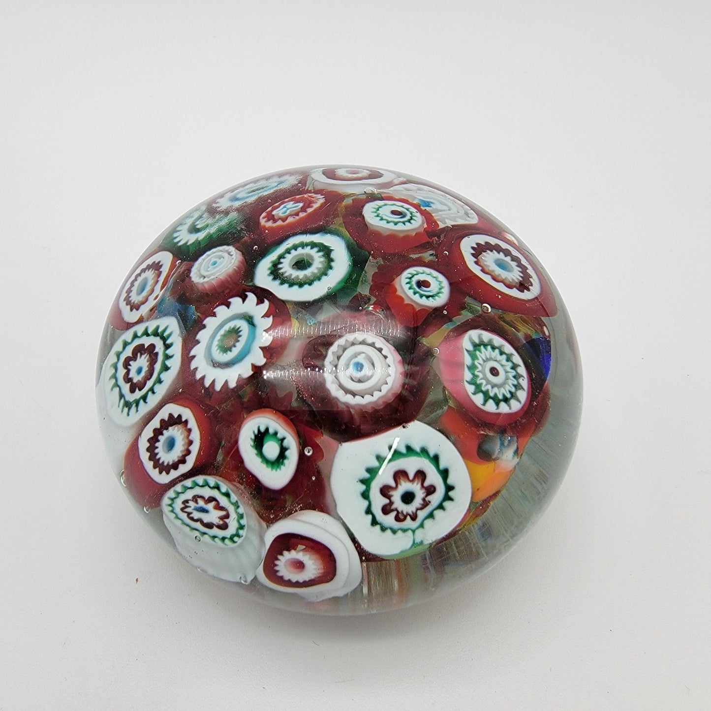 Vintage Murano Millefiori Art Glass Paperweight