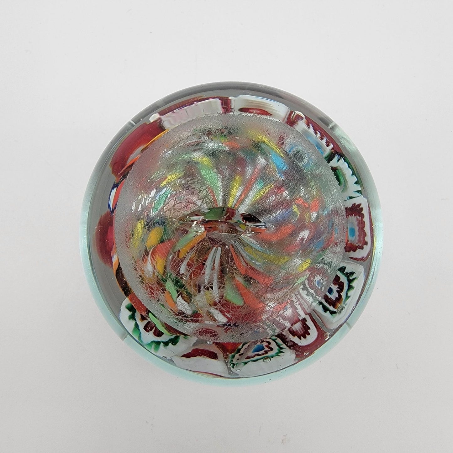 Vintage Murano Millefiori Art Glass Paperweight