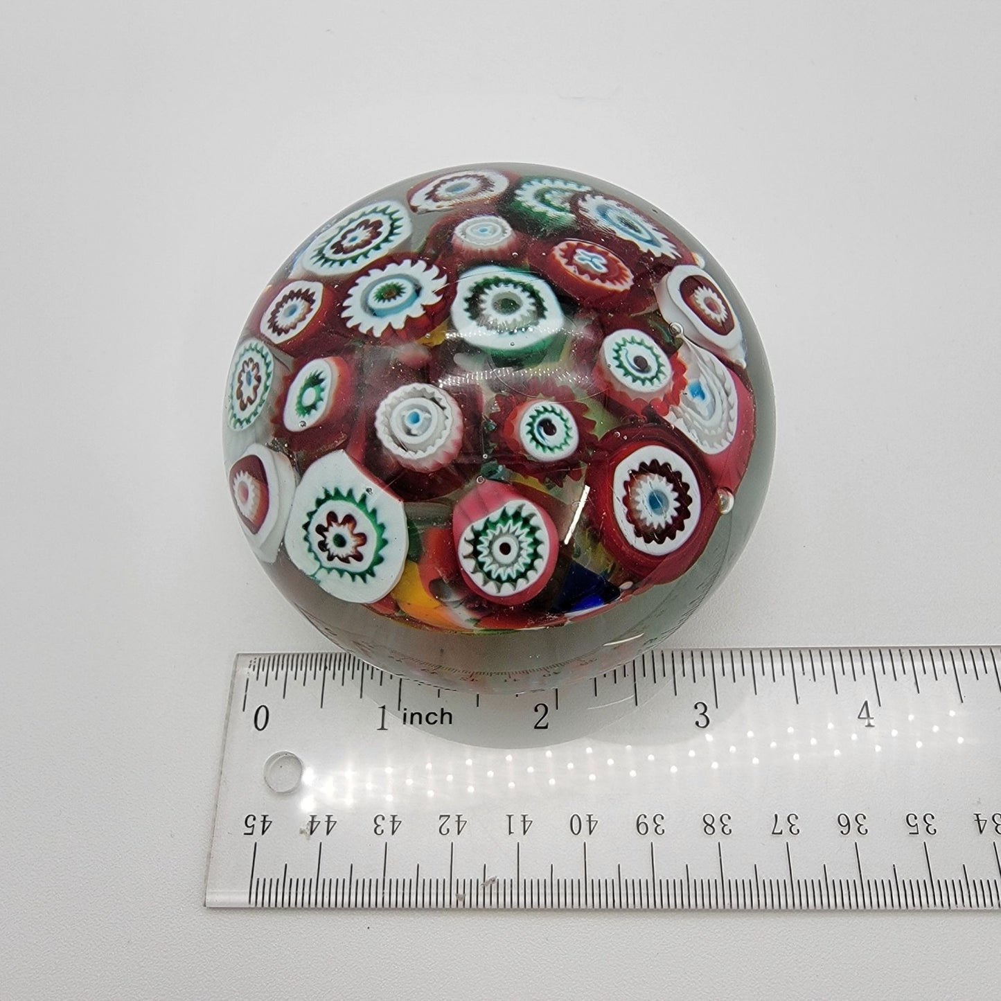 Vintage Murano Millefiori Art Glass Paperweight