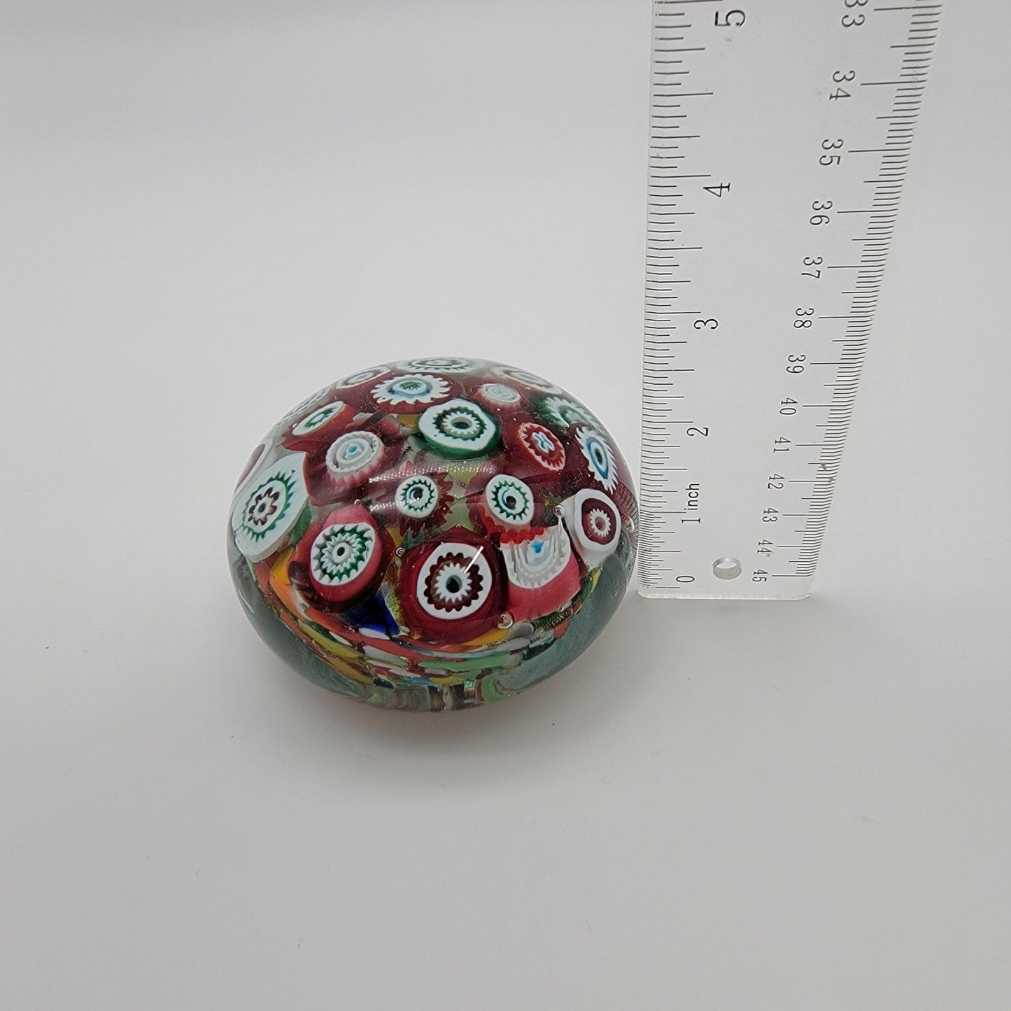 Vintage Murano Millefiori Art Glass Paperweight