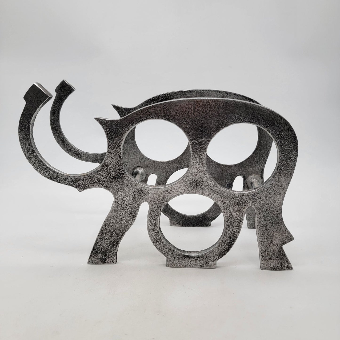 Vintage Aluminum Elephant Wine Holder