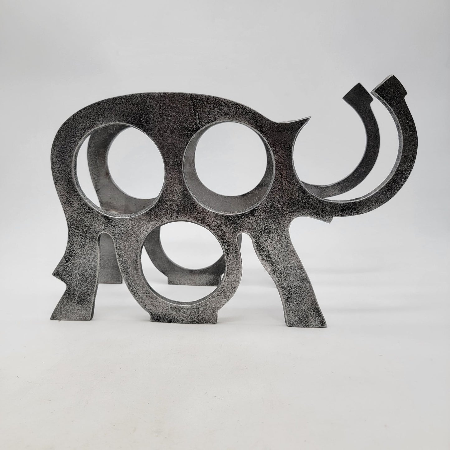 Vintage Aluminum Elephant Wine Holder