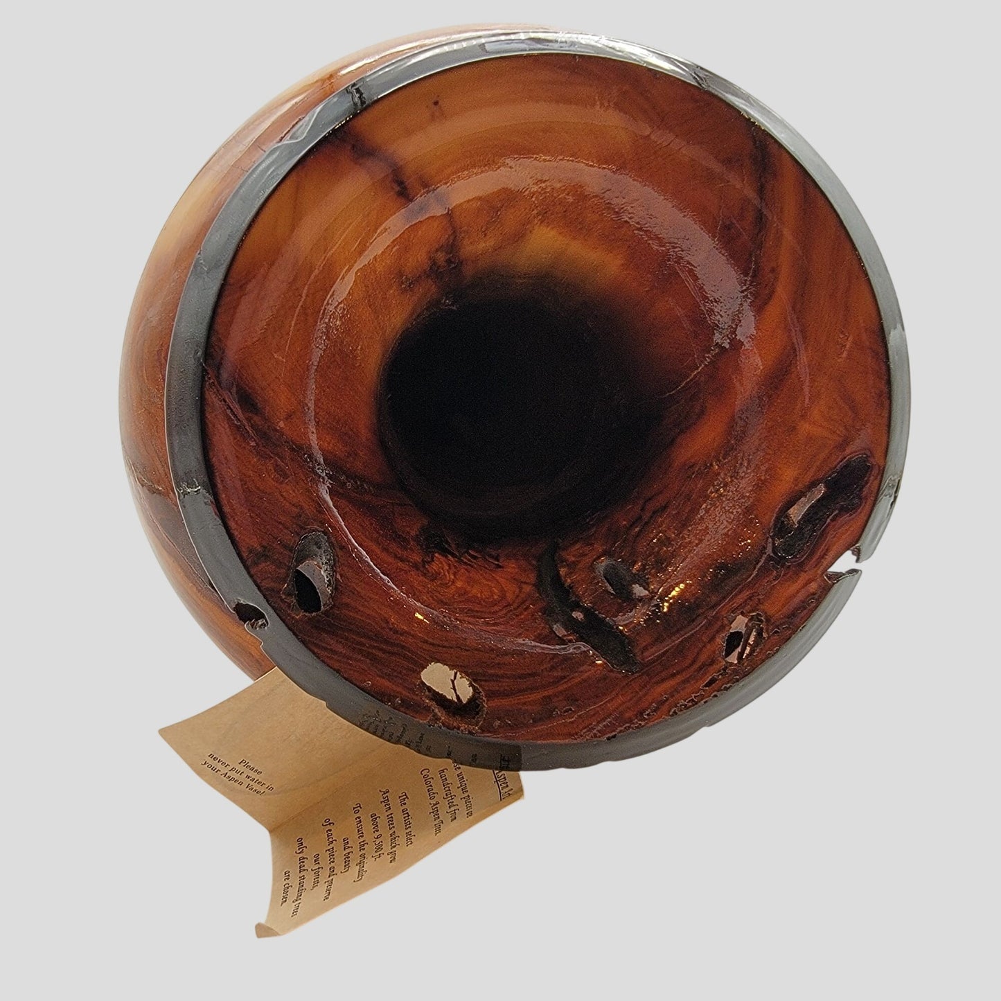 Don Noble Aspen Cove Studios Large Burl Wood Vase